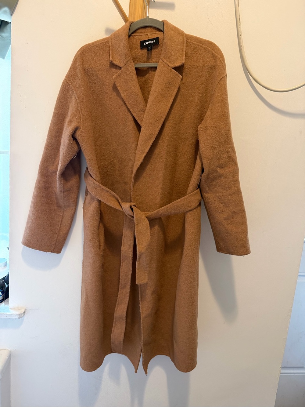 Express Wool-Blend Belted Coat